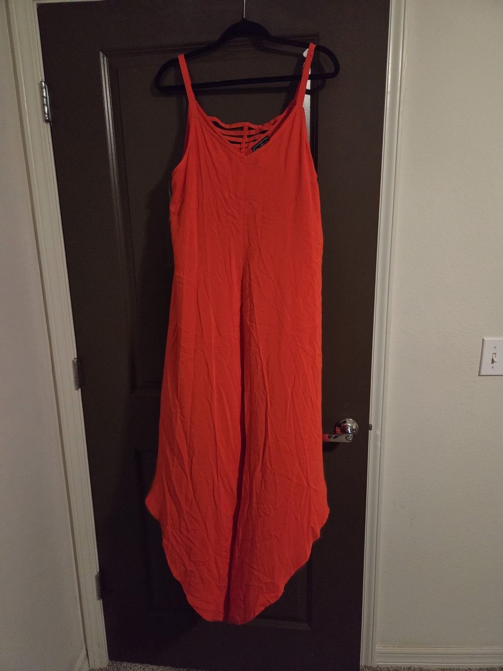 Ivy Street Maxi Pant Dress in Red Size Large